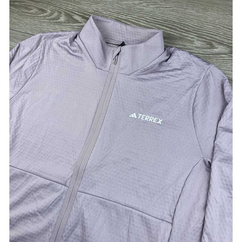 Adidas‎ Women's Terrex Multi Light Full Zip Fleece Hoodie Light Purple Size 4X